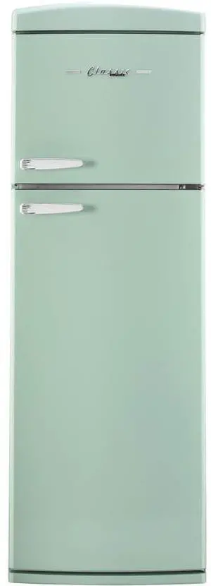 UNIQUE UNQ310LLGAC 11 Cu. Ft. Summer Mint Green Classic Retro Top Freezer Refrigerator