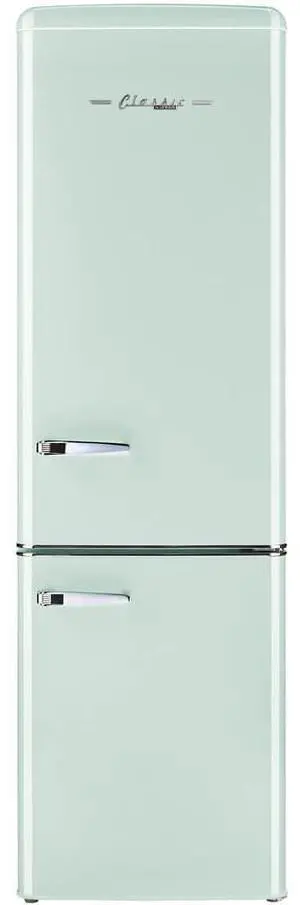 UNIQUE UGP275LLGAC 8.7 Cu. Ft. Summer Mint Green Classic Retro Counter-Depth Bottom Freezer Refrigerator