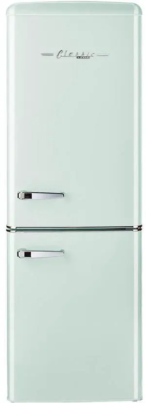 UNIQUE UGP215LLGAC 7 Cu. Ft. Summer Mint Green Classic Retro Counter-Depth Bottom Freezer Refrigerator