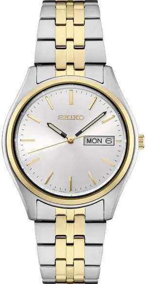 Seiko SUR432 Essentials Collection Quartz Watch - Two Tone Stainless/Gray