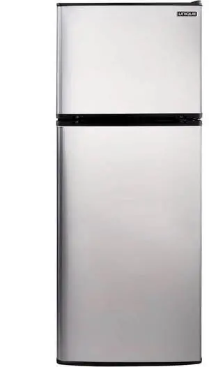 UNIQUE UGP290LSS 10.3 Cu. Ft. Stainless Solar DC Off-Grid Counter-Depth Top Freezer Refrigerator