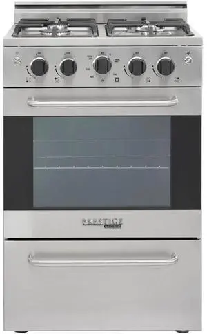 UNIQUE UGP24VPC1SS 2.3 Cu. Ft. Stainless Steel Freestanding Prestige Gas Range