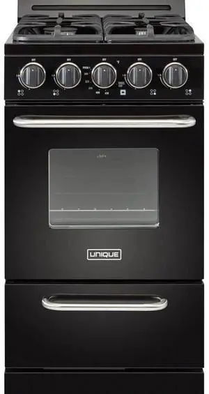 UNIQUE UGP20GOF1B 2.4 Cu. Ft. Black Freestanding Propane Off-Grid Gas Range