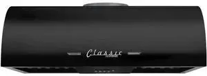 UNIQUE UGP24CRRHB 24 inch Midnight Black Classic Retro Under Cabinet Range Hood