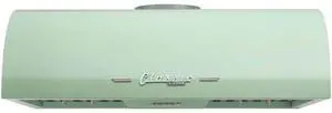 UNIQUE UGP36CRRHLG 36 inch Summer Mint Green Classic Retro Under Cabinet Range Hood