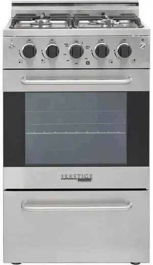 UNIQUE UGP20VPC1SS 1.6 Cu. Ft. Stainless Freestanding Gas Range