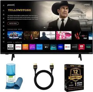 VIZIO 50" Quantum 4K QLED Smart TV  Dolby Vision HDR10+, 120fps Gaming, HDMI VRR, Bluetooth, Alexa Compatible with HDMI Cable, 12-Month CPS Protection & Screen Cleaner