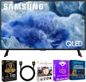 Samsung 77" Q8F QLED 4K Smart TV  Quantum Dot, HDR+, 144Hz VRR, Slim Metal Design, Voice Remote, 2-Year Warranty Bundle