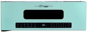 UNIQUE 1.2 Cu. Ft. Retro Over-the-Range Microwave with Auto Cook Presets, Ventilation Fan & LED Lighting  Ocean Mist Turquoise