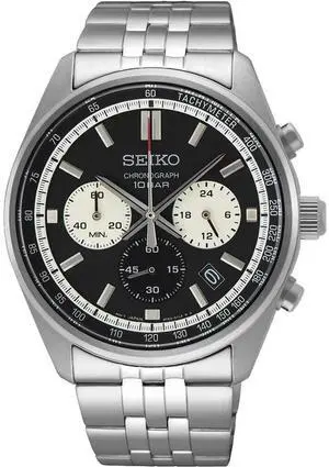 Seiko SSB429 Essentials Collection Chronograph Quartz Watch - Stainless/Black