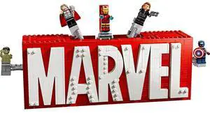 LEGO 76313 Marvel Logo and Minifigures