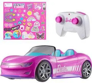 Mattel JBH05 Hot Wheels Barbie RC Convertible Battery-Powered Toy Car