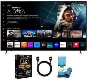 Vizio 86-Inch 4K UHD LED Smart TV Bundle - Dolby Vision, HDR10+, VRR, Bluetooth, Alexa Compatible, Voice Remote with UAX HDMI Cable, 12-Month CPS Protection and Screen Cleaner with Microfiber Cloth.