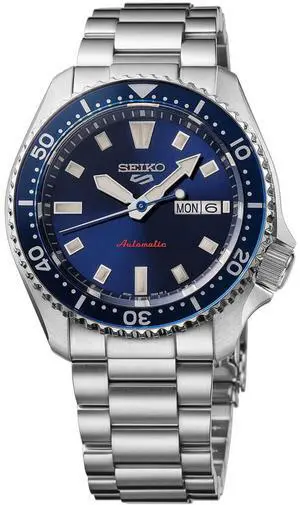 Seiko SRPL83 5 Sports SKX Collection Automatic Watch - Stainless/Blue