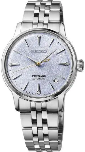 Seiko SRPL61 Presage Cocktail Time Automatic Watch - Stainless/Light Blue