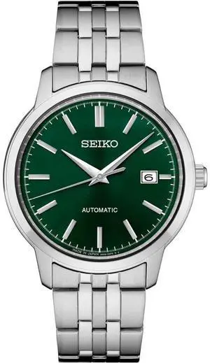 Seiko SRPH89 Essentials Collection Automatic Watch - Stainless/Green