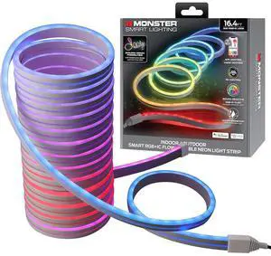 Monster MOW71005ICM 16.4 Ft. RGB + IC Flow Flexible Neon Outdoor LED Smart Light Strip