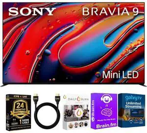 Sony K75XR90BKIT1 Sony BRAVIA9 Mini LED QLED 4K HDR Google TV Bundle  XRBacklight Master Drive, D