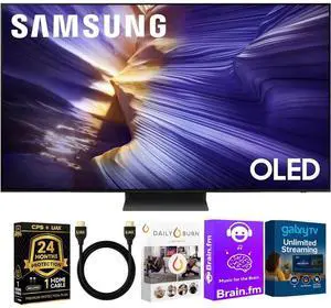 Samsung QN42S90FKIT1 OLED S90F 4K Smart TV Bundle Ultra Thin Design, HDR+, 144Hz Gaming, Alexa Built-in, AI Up Samsung QN42S90FKIT1 OLED S90F 4K Smart TV Bundle Ultra Thin Design, HDR+, 144Hz Gaming, Alexa Built-in, AI Up