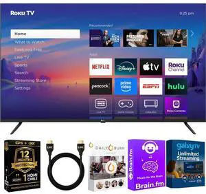 Roku 50R4C5KIT1  50 inch Select Series 4K UHD Smart TV - HDR, Dolby Audio, Compatible with Alexa, Voice Remote, Bluetoo