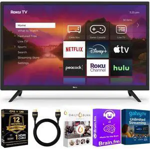 Roku 40R3C5KIT1  40 inch Select Series Full HD Smart TV Bundle  1080p LED Display, Dolby Audio, Compatible with