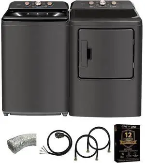Midea MLTW41A1KIT1 Gray Top Load Washer and Dryer Pair MLTW41A1BGPR 4.1 Cu Ft High Efficiency Washer and 6.7 Cu Ft Ele Midea MLTW41A1KIT1 Gray Top Load Washer and Dryer Pair MLTW41A1BGPR 4.1 Cu Ft High Efficiency Washer and 6.7 Cu Ft Ele