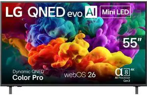LG 55QNED84B 55 inch Class QNED84B Series 4K Mini LED evo AI Smart TV, 2026 Model LG 55QNED84B 55 inch Class QNED84B Series 4K Mini LED evo AI Smart TV, 2026 Model