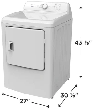 Frigidaire FLVE7000AW 7 Cu. Ft. White Top Load High Efficiency Electric Dryer with Sensor Dry Frigidaire FLVE7000AW 7 Cu. Ft. White Top Load High Efficiency Electric Dryer with Sensor Dry