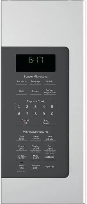 G.E. JVM6175SKSS 1.7 Cu. Ft. 1000W Stainless Over-the-Range Microwave