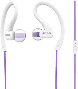 KOSS Violet FitClips KSC32i 3.5mm Connector Earbud w/ Mic Fitness Sweat Resistant Lightweight
