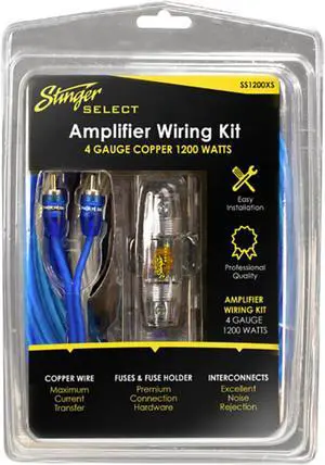 Stinger SS1200XS 4GA Copper 1200W Complete Wiring Kit
