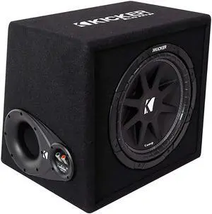 Kicker Comp 12" 300W 4 Ohm Carpeted Vented Loaded Subwoofer Enclosure | 43VC124