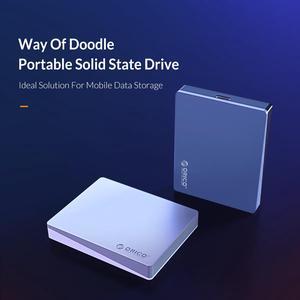 ORICO 240GB Portable SATA SSD External Solid State Drive with 3D NAND FLASH, Type C USB 3.1 Gen-2 Cable (10Gb/s), C to A cable (540MB/s) High-speed Portable SATA SSD