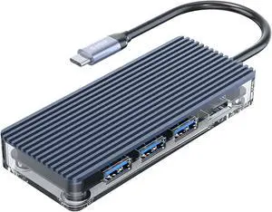 ORICO 6-in-1 USB Type C to 4K HDMI-Compatible Adapter Docking Station, 3 USB 3.0 Ports, 1x 4K HDMI-Compatible and SD/ Micro SD Card Reader Combo, Up to 5Gbps,Plug and Play