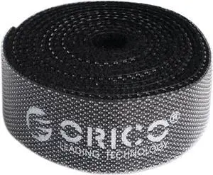 ORICO Compact Desktop Cable Management Cord Holder and Cable Organizer3.3 ft / 1 Meter Reusable & Dividable Hook and Loop Hook-and-Loop fastener Cable Ties (Black) ORICO Compact Desktop Cable Management Cord Holder and Cable Organizer3.3 ft / 1 Meter Reusable & Dividable Hook and Loop Hook-and-Loop fastener Cable Ties (Black)