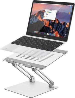 Aluminum Laptop Stand with Heat Vent, ORICO Ergonomic Portable Notebook Stand Riser, Height Angle Adjustable, Compatible with MacBook Air Pro, Dell XPS, 10-17" Laptops and Tablet (Sliver)
