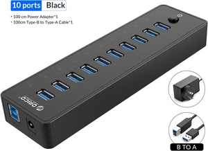 ORICO USB3.0 10 Port Powered HUB With 36W (12V/3A) Power Adapter & 3.3Ft. USB Date Cable for MacBook, Mac Pro/Mini, iMac, XPS, Surface Pro, Laptop, iPhone, Galaxy Series, HDD SSD, and More ORICO USB3.0 10 Port Powered HUB With 36W (12V/3A) Power Adapter & 3.3Ft. USB Date Cable for MacBook, Mac Pro/Mini, iMac, XPS, Surface Pro, Laptop, iPhone, Galaxy Series, HDD SSD, and More