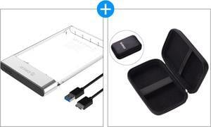 ORICO Aluminum 4TB USB 3.0 External Hard Drive Disk Enclosure High-Speed Case for 2.5In. SATA HDD and SSD[Optimized For SSD, Support UASP SATA III With Cover
