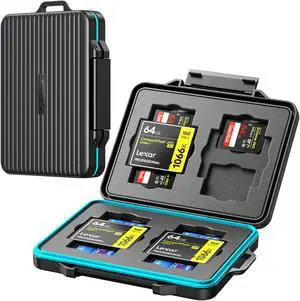 ORICO Waterproof Memory Card Holder Case Anti-static Shockproof TF/SD/CF Cards Storage Protector Cover for Camera CF Cards SD x8 & CF x4