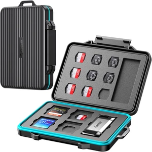 ORICO Waterproof Memory Card Holder Case Anti-static Shockproof TF/SD/CF Cards Storage Protector Cover for Camera CF Cards SD x4 & TF x13 & Card Reader x1 ORICO Waterproof Memory Card Holder Case Anti-static Shockproof TF/SD/CF Cards Storage Protector Cover for Camera CF Cards SD x4 & TF x13 & Card Reader x1