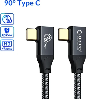 ORICO PD 100W Power USB C to USB C Cable 3.3ft. 20Gbps SuperSpeed Transfer HD 4K @60Hz Video Braided with E-mark Chip for MacBook(CM32) 10 ft. Type-C - 90° Degree × 2 ORICO PD 100W Power USB C to USB C Cable 3.3ft. 20Gbps SuperSpeed Transfer HD 4K @60Hz Video Braided with E-mark Chip for MacBook(CM32) 10 ft. Type-C - 90° Degree × 2