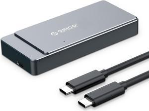 ORICO Aluminum M.2 NVMe SSD Enclosure 40Gbps Support 2TB SSD with 40Gbps C to C Cable for Mac Windows - Gray