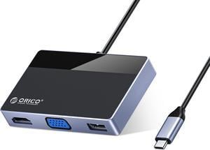 USB C HUB,  ORICO 5 in 1 USB3.0 5Gbps USB-C HUB PD100W 4K@30Hz HDMI-Compatible VGA for MacBook Air PC