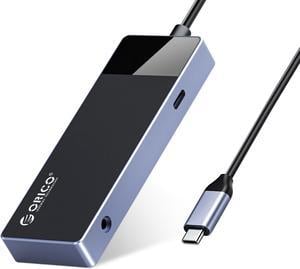ORICO USB C HUB, 6 in 1 USB3.0 5Gbps USB-C HUB PD60W 4K@30Hz HDMI-Compatible RJ45 for MacBook Air PC