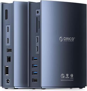 OPENED ORICO Thunderbolt 3 Dock- 60W PD Charging, 15 in1 Docking 4K@60Hz Display, Thunderbolt 3x 2 Port up to 40Gbps, USB Cx2, USB3.0x2, USB2.0x2, S/PDIFx1, Gigabit Ethernet x1, Audio, Mic,