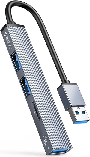 Aluminum 4 Port USB 3.0 HUB, ORICO USB3.0 to USB 3.0, 2 x USB 2.0, 1 x SD&TF Ultra Slim Portable Splitter Card Reader Adapter for MacBook Pro, iPad Pro, XPS, Pixelbook, and More Aluminum 4 Port USB 3.0 HUB, ORICO USB3.0 to USB 3.0, 2 x USB 2.0, 1 x SD&TF Ultra Slim Portable Splitter Card Reader Adapter for MacBook Pro, iPad Pro, XPS, Pixelbook, and More