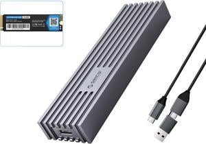 ORICO M.2 NVMe SSD 512GB PCIe Gen3. X4, NVMe 1.3 64L 3D NAND QLC Internal Solid State Drive 2280 with M.2 NVMe SSD Enclosure 512GB Gray