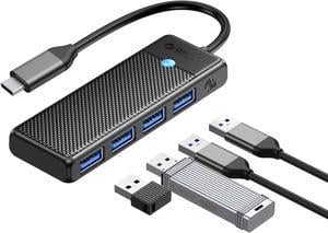 ORICO Type C to 4-Port USB 3.0 Hub, Ultra-Slim Data USB Hub with 0.98ft Extended Cable for Windows,XP, Vista ,Windows, Linux and Mac Desktop or Laptop -Black