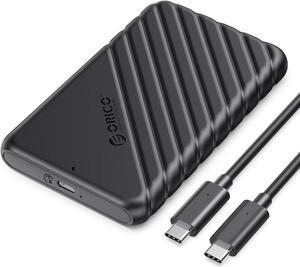 ORICO USB C 2.5-inch External Hard Drive Enclosure SATA 6Gbps HDD SSD Case Support Up to 6TB SSD UASP protocols and TRIM for PC Laptop with C to C Cable