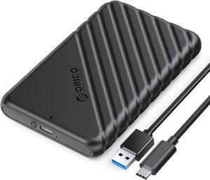 ORICO USB C 2.5-inch External Hard Drive Enclosure SATA 6Gbps HDD SSD Case Support Up to 6TB SSD UASP protocols and TRIM for PC Laptop